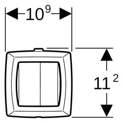 Geberit Handdrücker für WC-Steuerung, 2-Mengen-Spülung, pneumatisch, Kunststoff, 11,... GEBERIT-240584KA1 4025416119234 (Abb. 1)