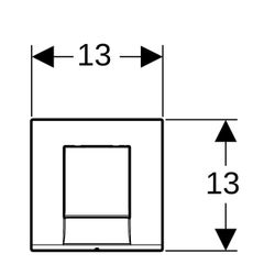 Geberit Bolero Drückerplatte für Urinalsteuerung mit pneumatischer Spülauslösung, Ma... GEBERIT-241912461 4025416940920 (Abb. 1)