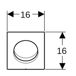 Geberit Samba Drückerplatte für Urinalsteuerung mit pneumatischer Spülauslösung Alpi... GEBERIT-241319111 4025416674115 (Abb. 1)