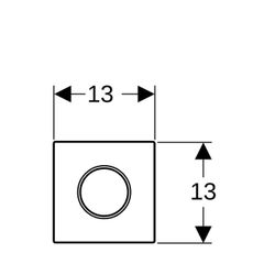 Geberit Typ 10 Drückerplatte Urinalsteuerung mit pneumatischer Spülauslösung, Weiß, ... GEBERIT-116015KJ1 4025416940371 (Abb. 1)