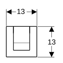 Geberit Tango Drückerplatte für Urinalsteuerung mit pneumatischer Spülauslösung, Hoc... GEBERIT-241914211 4025416940951 (Abb. 1)