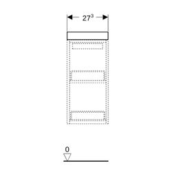 Geberit Renova Comfort Abdeckplatte 27,3x5x30,2cm, Graphit lackiert matt... GEBERIT-808627000 4022009318012 (Abb. 1)