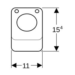 Geberit Wandfußdrücker für WC-Steuerung mit pneumatischer Spülauslösung... GEBERIT-240872001 4025416158240 (Abb. 1)