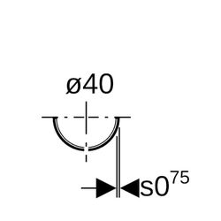 Geberit Tragschale verzinkt, lackiert DN 40... GEBERIT-360850001 4025416022299 (Abb. 1)
