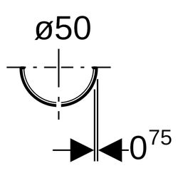 Geberit Tragschale verzinkt, lackiert DN 50... GEBERIT-361850001 4025416023562 (Abb. 1)