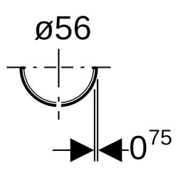 Geberit Tragschale verzinkt, lackiert DN 56... GEBERIT-363850001 4025416025733 (Abb. 1)
