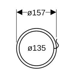 Geberit Typ Quattro Brandschutzbandage Außendurchmesser 135mm... GEBERIT-312008002 4025416101000 (Abb. 1)