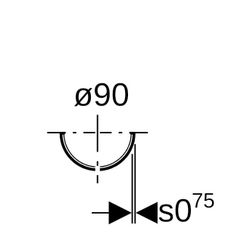 Geberit Tragschale verzinkt, lackiert DN 90... GEBERIT-366850001 4025416143055 (Abb. 1)