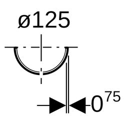Geberit Tragschale verzinkt, lackiert DN 125... GEBERIT-368850001 4025416143062 (Abb. 1)
