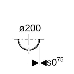 Geberit Tragschale verzinkt, lackiert DN 200... GEBERIT-370850001 4025416143086 (Abb. 1)