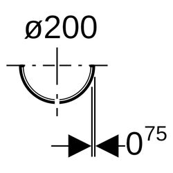 Geberit Tragschale verzinkt, lackiert DN 200... GEBERIT-370850001 4025416143086 (Abb. 1)