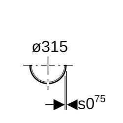 Geberit Tragschale verzinkt, lackiert DN 300 di 315mm... GEBERIT-372850001 4025416143093 (Abb. 1)