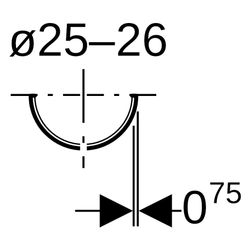 Geberit Tragschale verzinkt, lackiert d 25-26mm... GEBERIT-388127001 4025416308621 (Abb. 1)