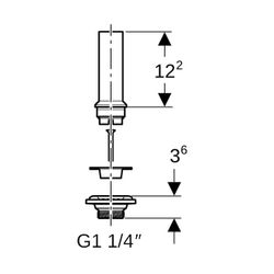Geberit Ablaufventil mit Standrohr, für Waschbecken... GEBERIT-240648001 4025416665298 (Abb. 1)