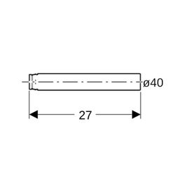 Geberit Anschlussstutzen mit O-Ring d 40mm, Mattschwarz... GEBERIT-241409141 4064746012129 (Abb. 1)