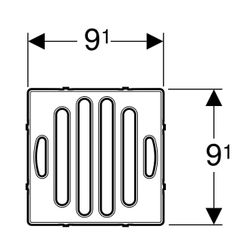 Geberit Schlitzrost 10x10cm, Standardrost quadratisch... GEBERIT-241640001 4025416808060 (Abb. 1)