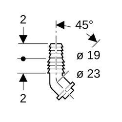 Geberit Winkelschlauchtülle für Aufputz-Siphon für Geräte, Alpinweiß... GEBERIT-242691111 4025416050629 (Abb. 1)