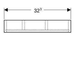 Geberit Schubladeneinsatz H-Unterteilung, für obere Schublade, 32,3x5,9x15cm, Lava/M... GEBERIT-500677001 4025416139430 (Abb. 1)