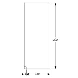 Geberit Walk-in-Duschwand ONE, Walk-In, Rahmenlos, Sicherheitsglas, 1390x2000mm... GEBERIT-560004001 4025410571281 (Abb. 1)