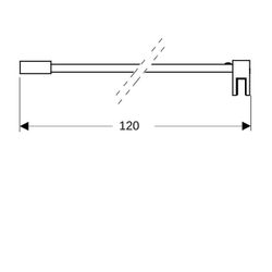 Geberit Stabilisierungsstange Wandmontage für Walk-in-Duschwand... GEBERIT-154283001 4025410771513 (Abb. 1)