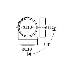 Geberit Silent db20 Bogeneckabzweig 88,5 Grad d 110mm, d1 110mm... GEBERIT-310083141 4025416544913 (Abb. 1)