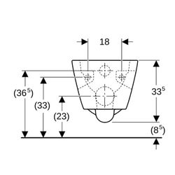 Geberit Renova Plan Wand-WC Tiefspüler, teilgeschlossene Form, Rimfree Tiefe 54cm, W... GEBERIT-500378018 4025416089056 (Abb. 1)