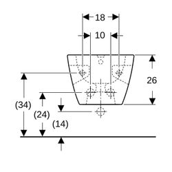 Geberit Renova Plan Wandbidet teilgeschlossene Form, Tiefe 54cm, Überlauf sichtbar, ... GEBERIT-500380011 4025416211730 (Abb. 1)