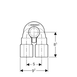 Geberit Schalldämmset für Doppelanschlusswinkel 90 Grad EPDM... GEBERIT-601805001 4025416167280 (Abb. 1)