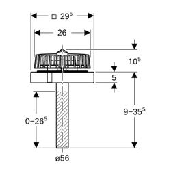 Geberit Pluvia Dachwassereinlauf Maximale Ablaufleistung 12l/s... GEBERIT-359107001 4025410162915 (Abb. 1)