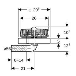 Geberit Pluvia Dachwassereinlauf Maximale Ablaufleistung 9l/s... GEBERIT-359118001 4025410163028 (Abb. 1)
