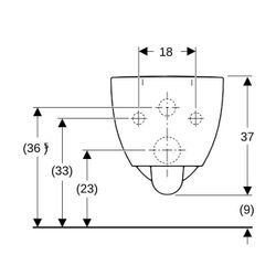 Geberit Renova Comfort Wand-WC Tiefspüler, erhöht, geschlossene Form, Rimfree Tiefe ... GEBERIT-500694018 4025410598950 (Abb. 1)
