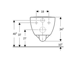 Geberit Renova Comfort Wand-WC Tiefspüler, verlängerte Ausladung, teilgeschlossene F... GEBERIT-500693011 4025416709756 (Abb. 1)