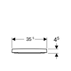 Geberit Renova Plan WC-Sitz, eckiges Design Quick-Release, für WC teilgeschlossene F... GEBERIT-500692011 4025416709718 (Abb. 1)