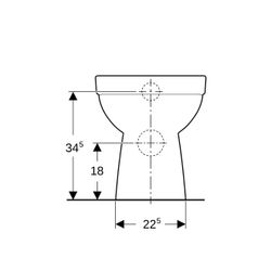 Geberit Renova Stand-WC Tiefspüler, Abgang horizontal, teilgeschlossene Form, Rimfre... GEBERIT-500799001 4025410717337 (Abb. 1)