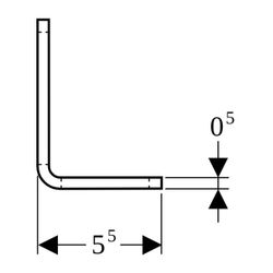 Geberit GIS Montagewinkel 7,5x5,5cm, 461002001... GEBERIT-461002001 4025416000532 (Abb. 1)