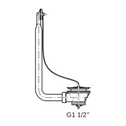 Geberit Ablauf-, Überlaufgarnitur für Mehrzweckbecken, Weiß... GEBERIT-594000000 4022009202106 (Abb. 1)