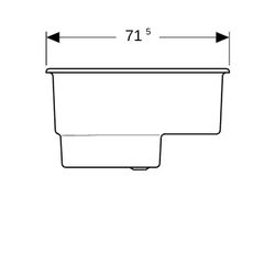 Geberit Bambini Sitzbadewanne Länge 71,5cm, Breite 46,5cm, Höhe 39,5cm, Alpinweiß... GEBERIT-407730016 4022009323863 (Abb. 1)