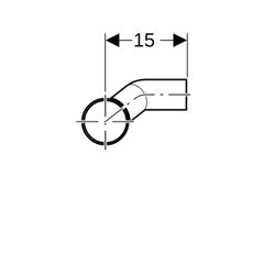 Geberit Silent db20 Abzweig 90 Grad für Apparateanschluss, links d 90mm, d1 56mm, di... GEBERIT-308051141 4025416144311 (Abb. 1)