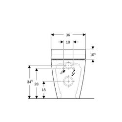 Geberit AquaClean Tuma Comfort WC-Komplettanlage Stand-WC, wandbündig, Weiß/Glas... GEBERIT-146310SI1 4025410677815 (Abb. 1)