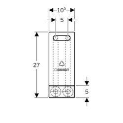 Geberit Mepla Anschlussbox Typ C PE-RT II, Al, PE-RT II, d 16mm, AD 5cm... GEBERIT-611260001 4025416323266 (Abb. 1)