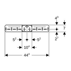 Geberit Montageplatte abgesetzt, einfach... GEBERIT-650733002 4025416210832 (Abb. 1)
