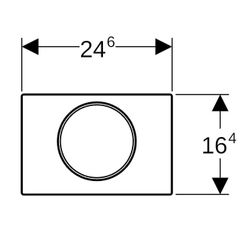 Geberit Sigma 10 Drückerplatte, für Spül-Stopp-Spülung Weiß, Hochglanz verchromt... GEBERIT-115758KJ5 4025416197898 (Abb. 1)