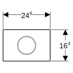 Geberit Sigma10 WC-Steuerung elektronisch Netz, 2-Mengen-Auslösung, Weiß, Hochglanz ... GEBERIT-115907KJ6 4025410531971 (Abb. 1)