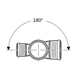 Geberit Silent-PP Bogenabzweig 87,5 Grad zweifach d 110mm, d1 110mm, d2 110mm... GEBERIT-390566141 4025416937579 (Abb. 1)