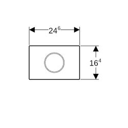 Geberit Sigma 10 WC-Steuerung elektronisch Batterie, 1-M, Mattschwarz, Schwarz, auto... GEBERIT-115909166 4025410703767 (Abb. 1)