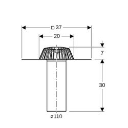 Geberit Dachwassereinlauf mit Anschlussblech Außendurchmesser 110mm... GEBERIT-359037001 4025416552826 (Abb. 1)