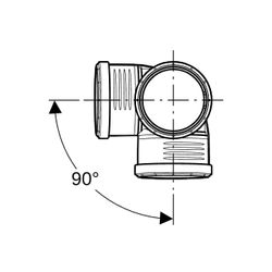 Geberit Silent-PP Eckabzweig 87,5 Grad Außendurchmesser Außendurchmesser 90mm, d1 90... GEBERIT-390459141 4025416937135 (Abb. 1)