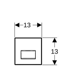 Geberit Typ 50 Drückerplatte Urinalsteuerung mit pneumatischer Spülauslösung, verchr... GEBERIT-116016GH5 4025416844549 (Abb. 1)