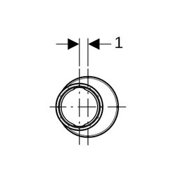 Geberit Silent-PP Reduktion exzentrisch Außendurchmesser 110mm, d1 90mm... GEBERIT-390574141 4025416937647 (Abb. 1)