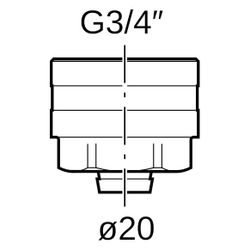 Geberit Mepla Anschlussverschraubung für Eurokonus CW617N, D 20mm, G 3/4", vernickel... GEBERIT-642534222 4025416190448 (Abb. 1)